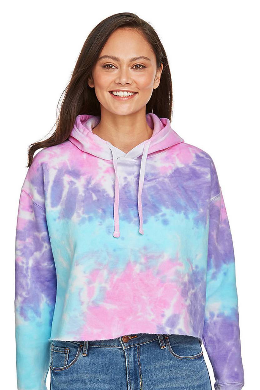 Colortone Tie-Dye Crop Hoodies