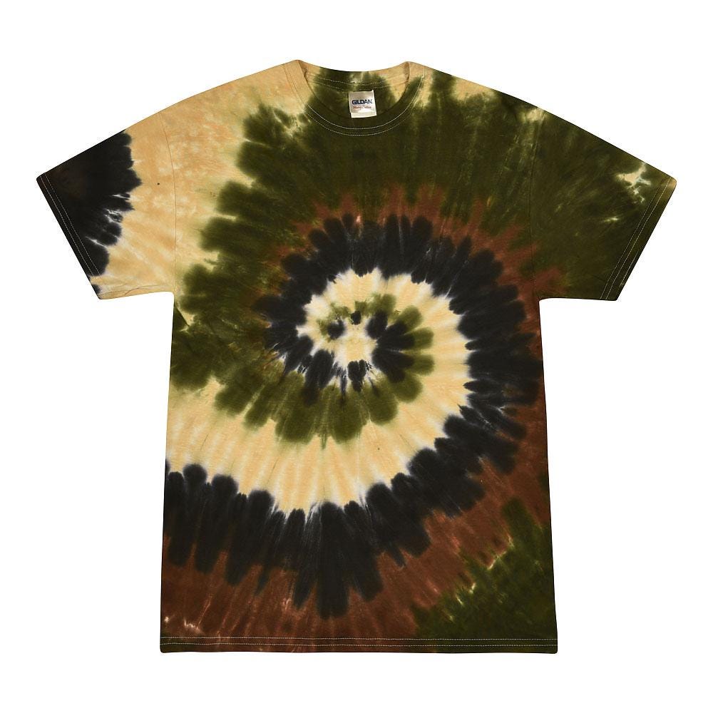 Handmade Camo Tie Dye T-Shirt, Unisex Cotton Tee