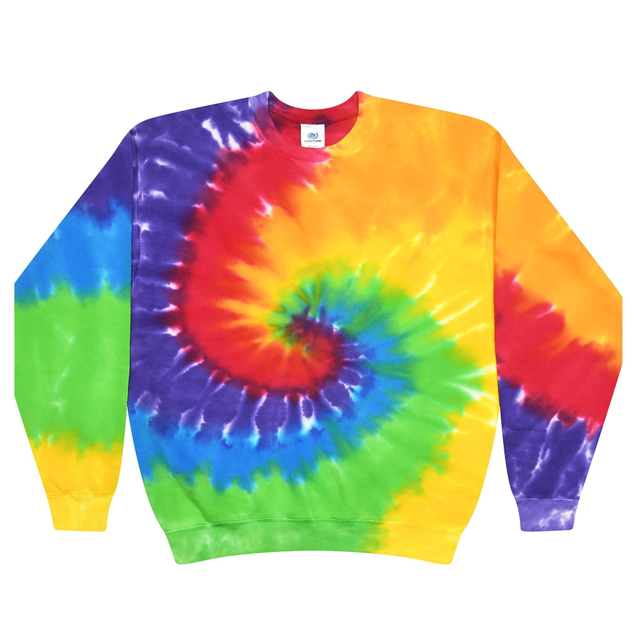 Tie Dye Crewneck, Sweatshirt,   S,  M, L, XL, 2X, 3X  Cotton, Unisex, Multiple Colors