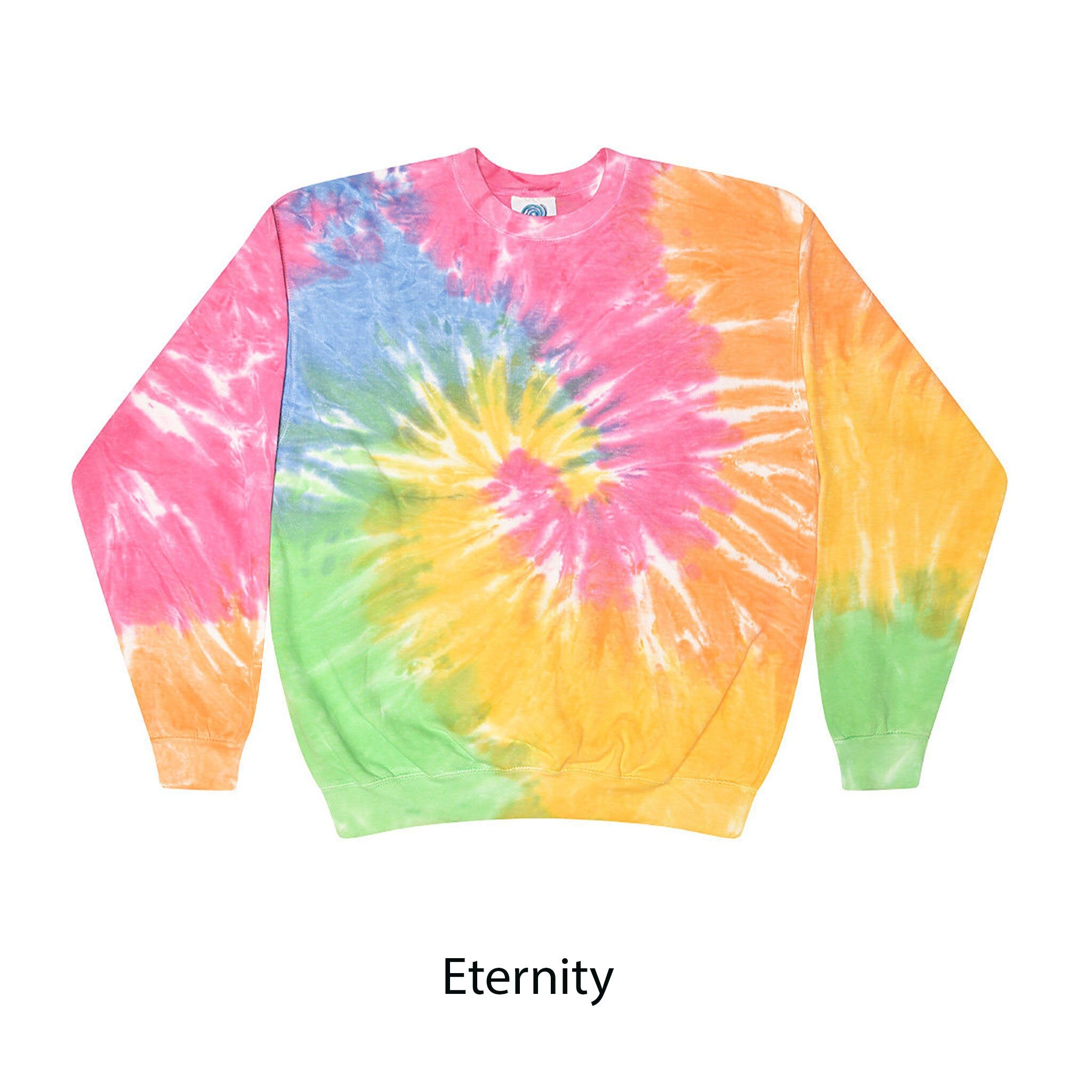 Tie Dye Crewneck, Sweatshirt,   S,  M, L, XL, 2X, 3X  Cotton, Unisex, Multiple Colors