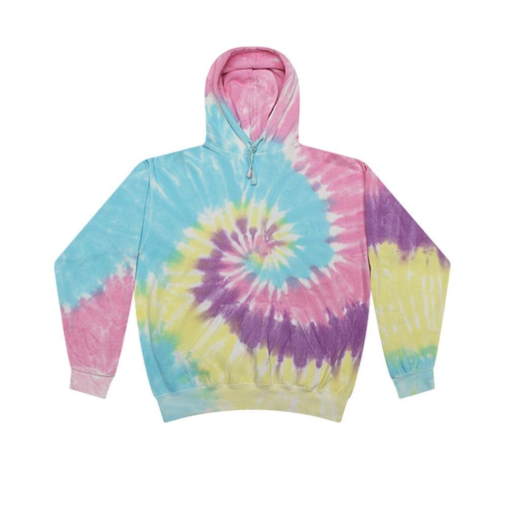 Tie Dye Hoodie, Pullover, Rainbow,  S,  M, L, XL, 2X, 3X Cotton, Fleece, Unisex