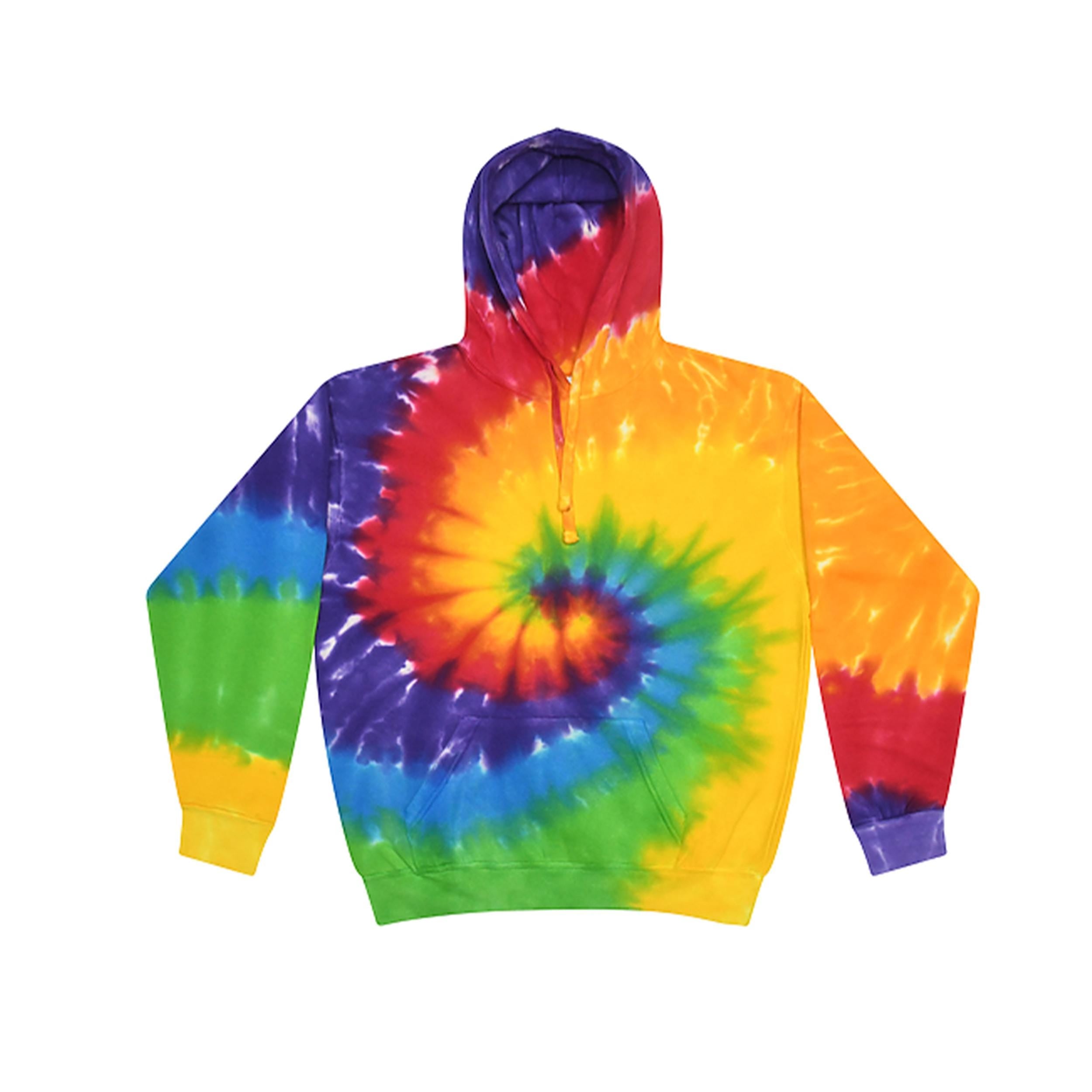 Tie Dye Hoodie, Pullover, Rainbow,  S,  M, L, XL, 2X, 3X Cotton, Fleece, Unisex