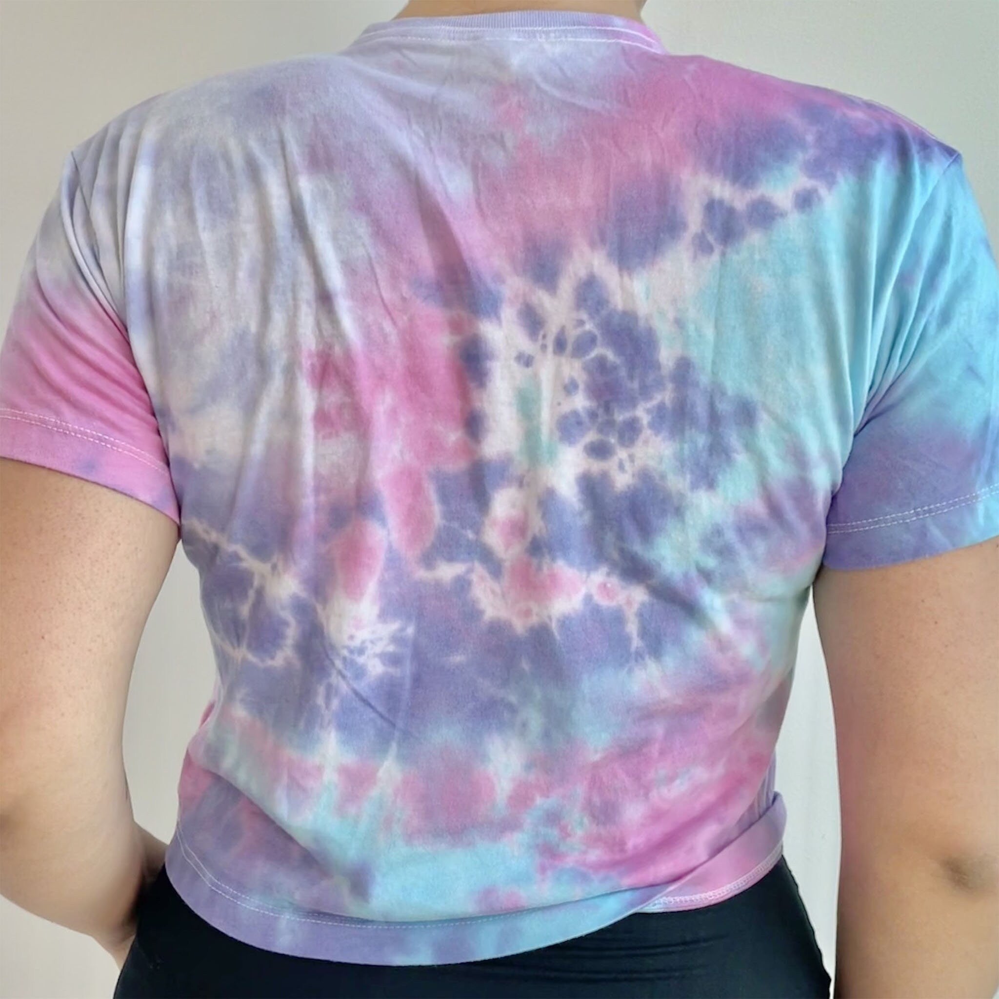 Tie Dye Ladies Crop Tee, XS, S, M, L, XL, Cotton