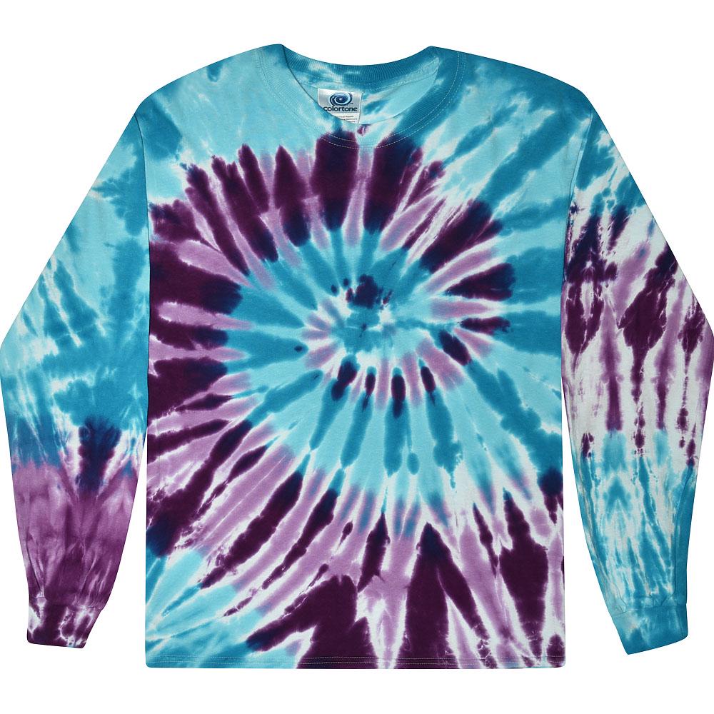 Tie Dye Long Sleeve T-Shirt, Unisex Cotton