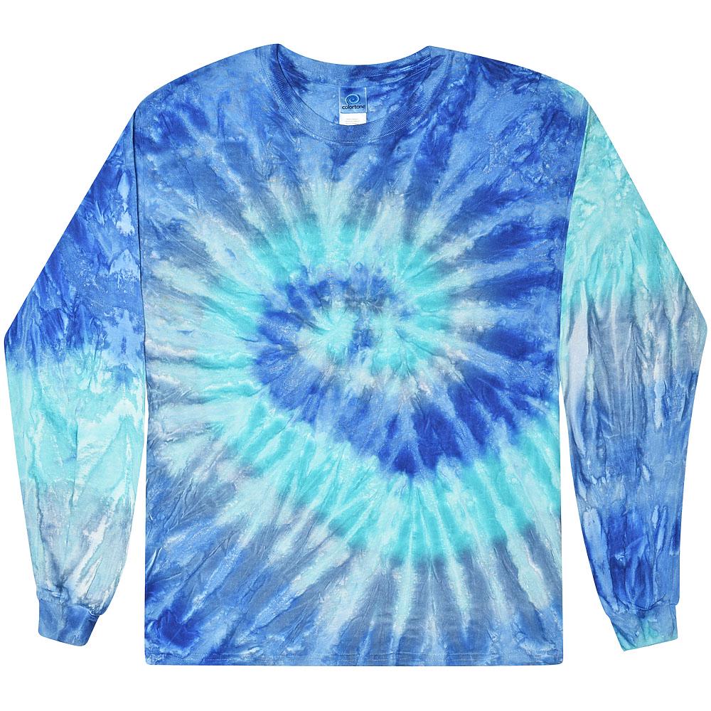 Tie Dye Long Sleeve T-Shirt, Unisex Cotton