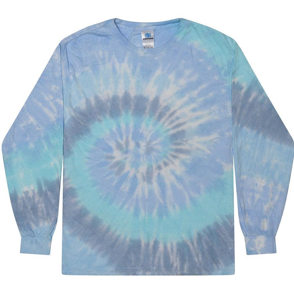 Tie Dye Long Sleeve T-Shirt, Unisex Cotton