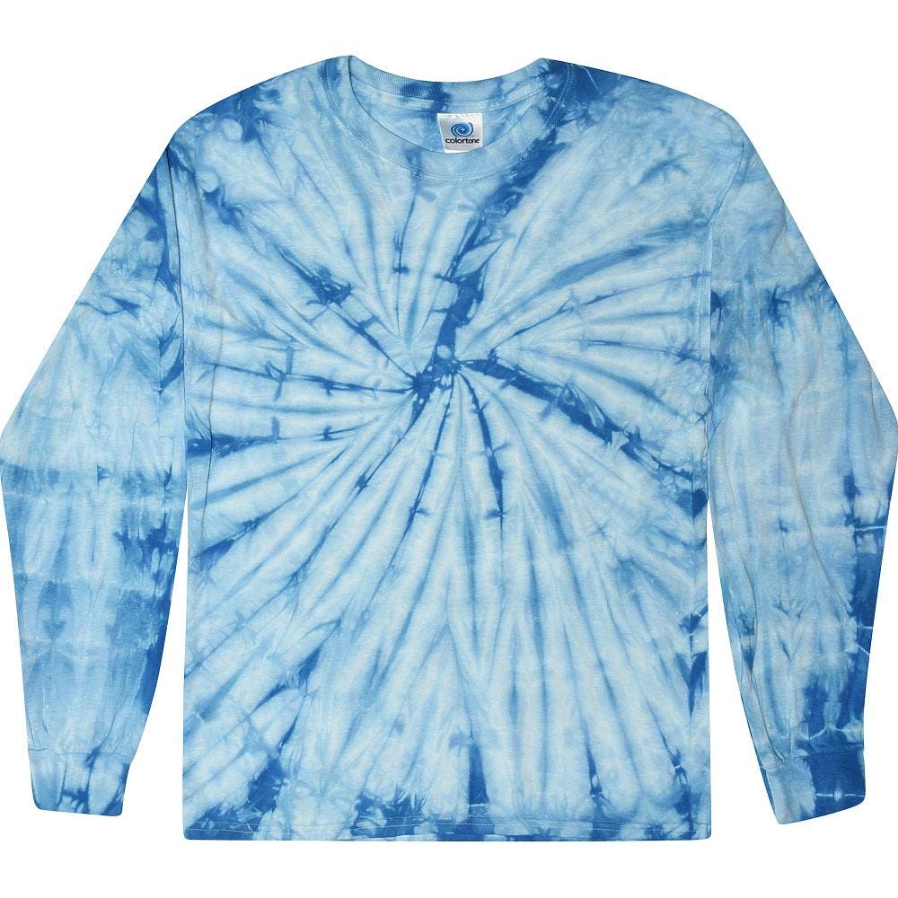Tie Dye Long Sleeve T-Shirt, Unisex Cotton