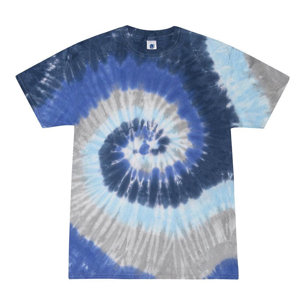 Tie Dye T-Shirt Unisex, Adult & Kids Sizes, Color Blue