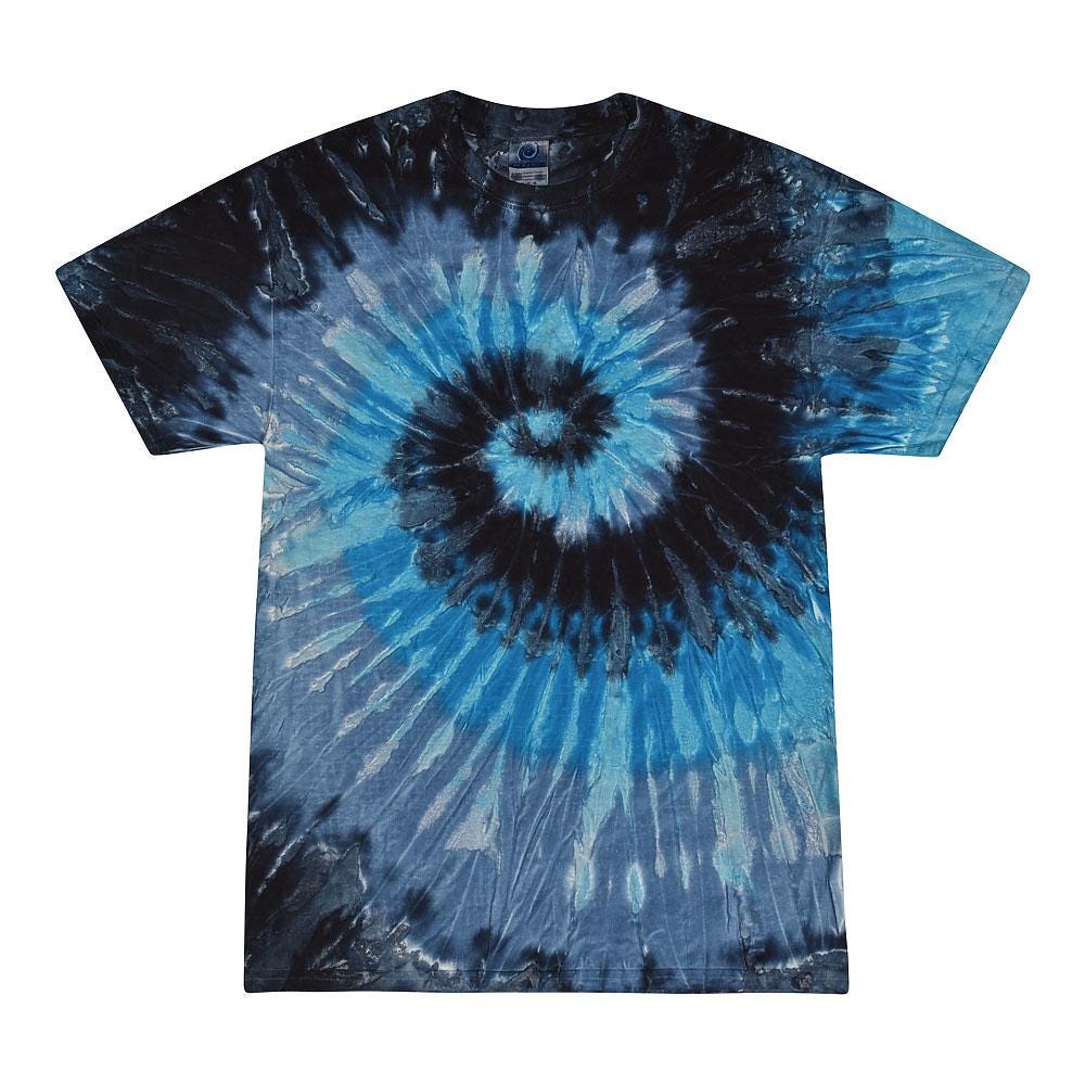 Tie Dye T-Shirt Unisex, Adult & Kids Sizes, Color Blue
