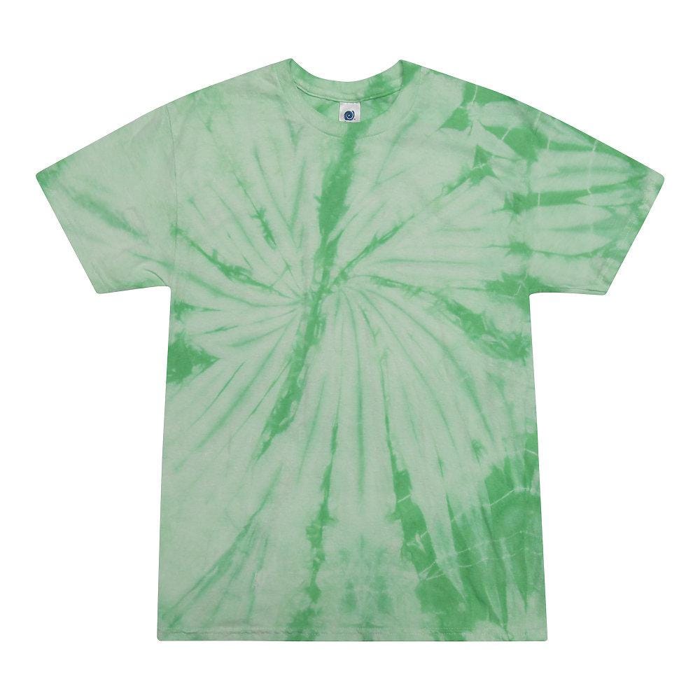 Tie Dye T-Shirt Unisex, Adult & Kids Sizes, Color Green