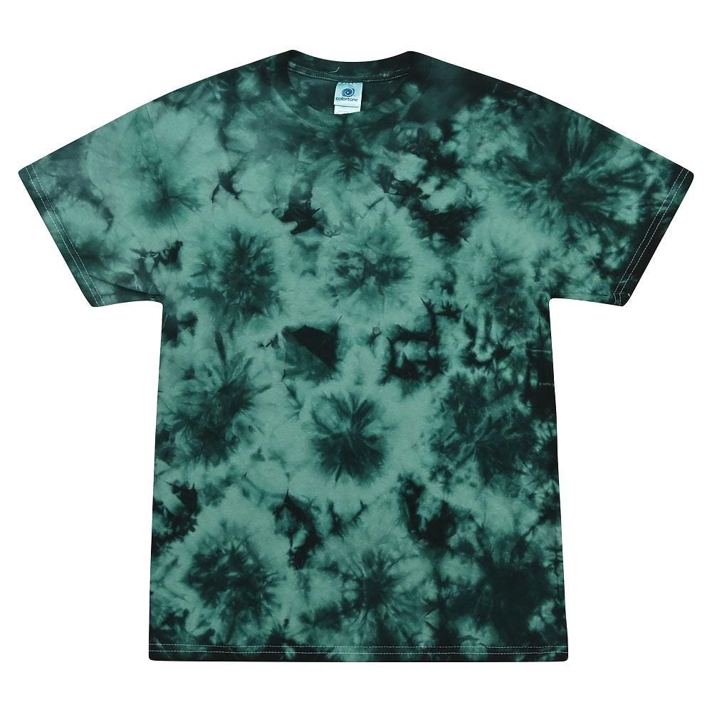 Tie Dye T-Shirt Unisex, Adult & Kids Sizes, Color Green