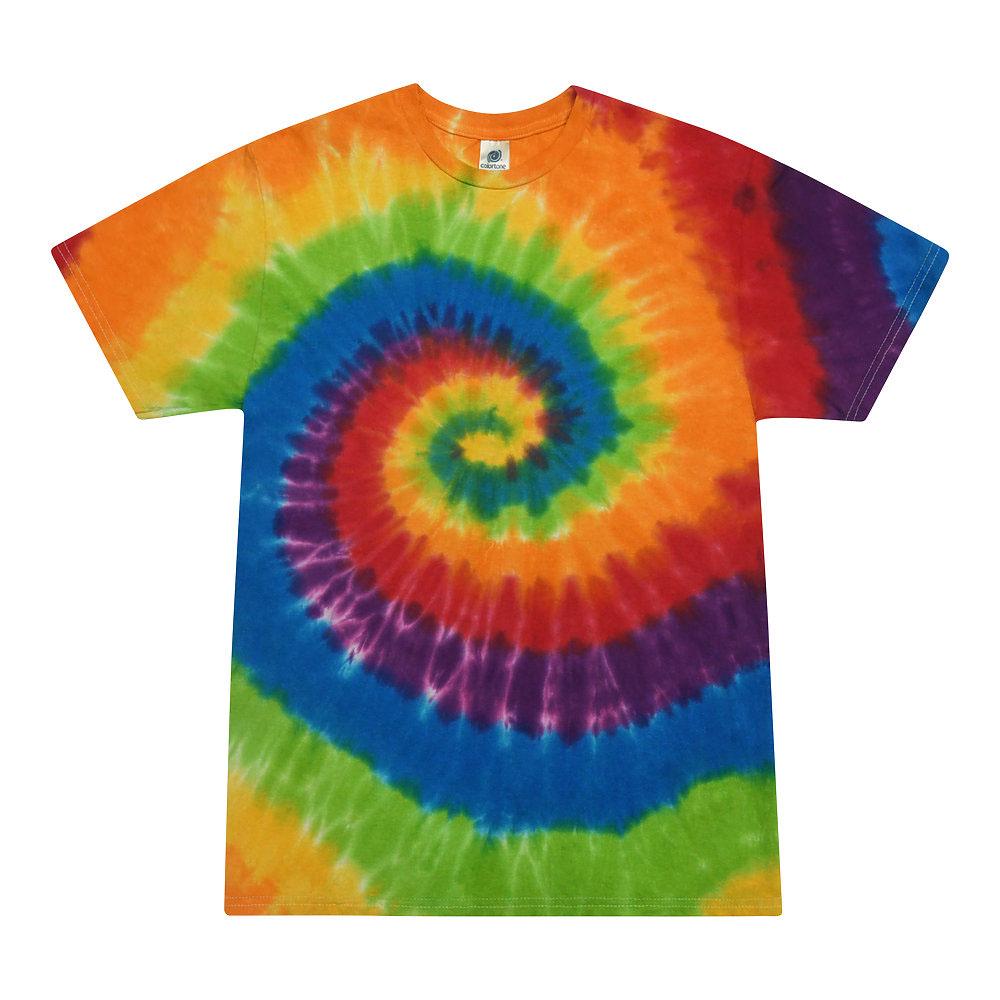 Tie Dye T-Shirt Unisex, Adult & Kids Sizes, Color Orange