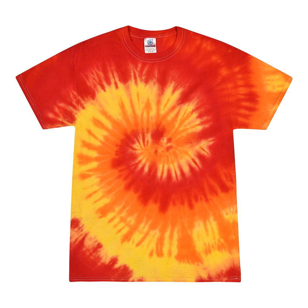 Tie Dye T-Shirt Unisex, Adult & Kids Sizes, Color Orange