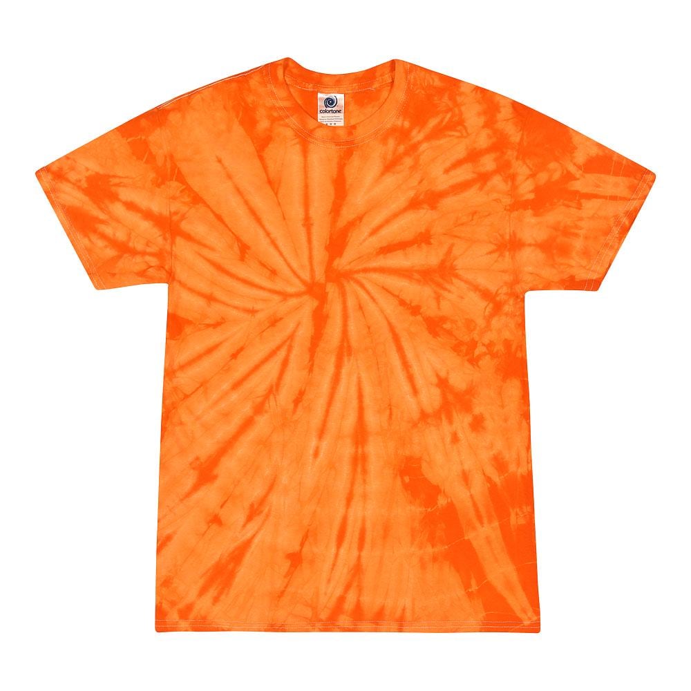 Tie Dye T-Shirt Unisex, Adult & Kids Sizes, Color Orange