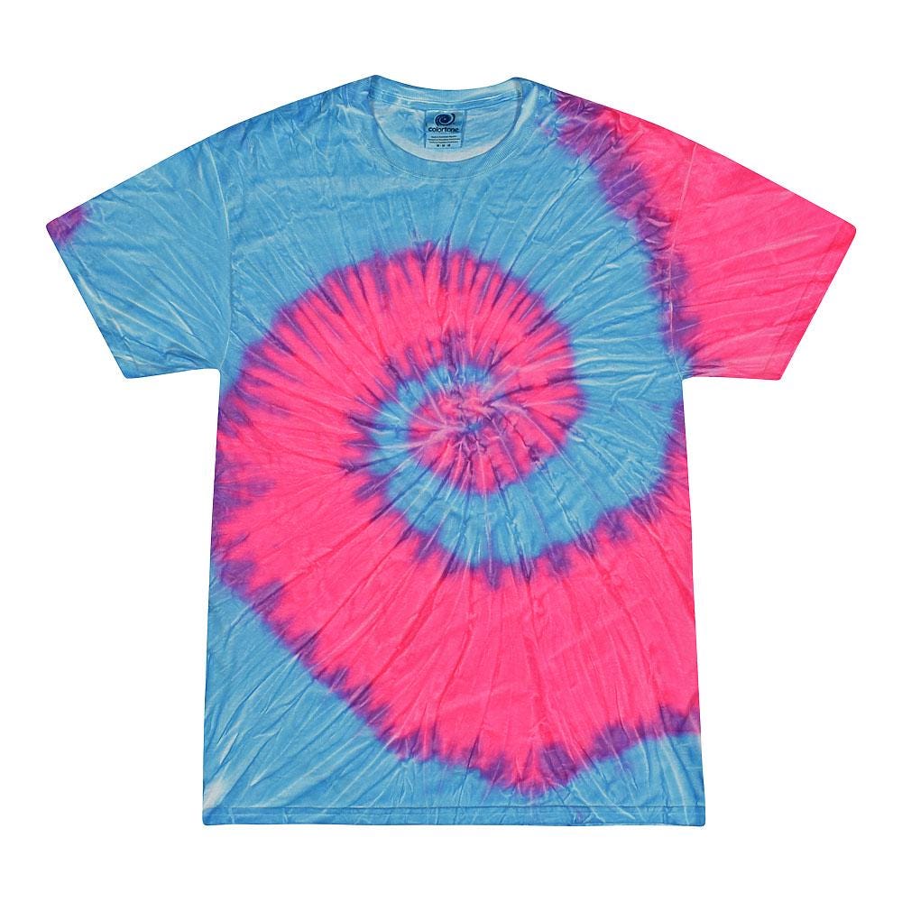 Tie Dye T-Shirt Unisex, Adult & Kids Sizes, Color Pink