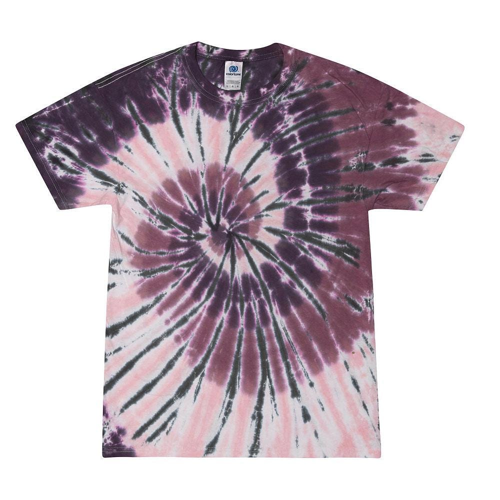 Tie Dye T-Shirt Unisex, Adult & Kids Sizes, Color Purple