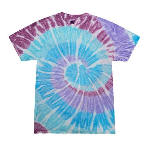 Tie Dye T-Shirt Unisex, Adult & Kids Sizes, Color Purple