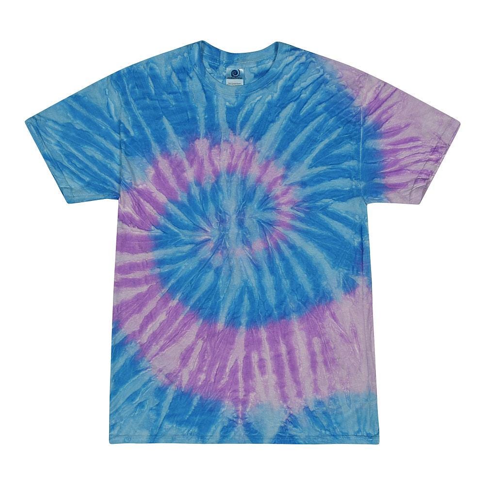 Tie Dye T-Shirt Unisex, Adult & Kids Sizes, Color Purple