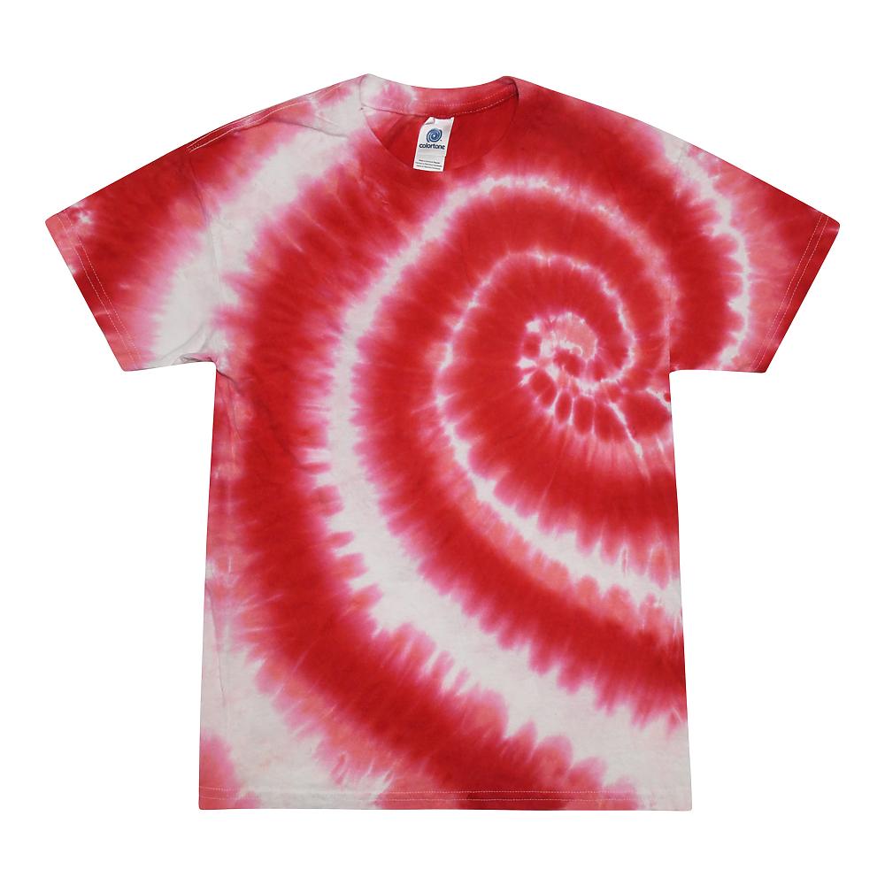 Tie Dye T-Shirt Unisex, Adult & Kids Sizes, Color Red