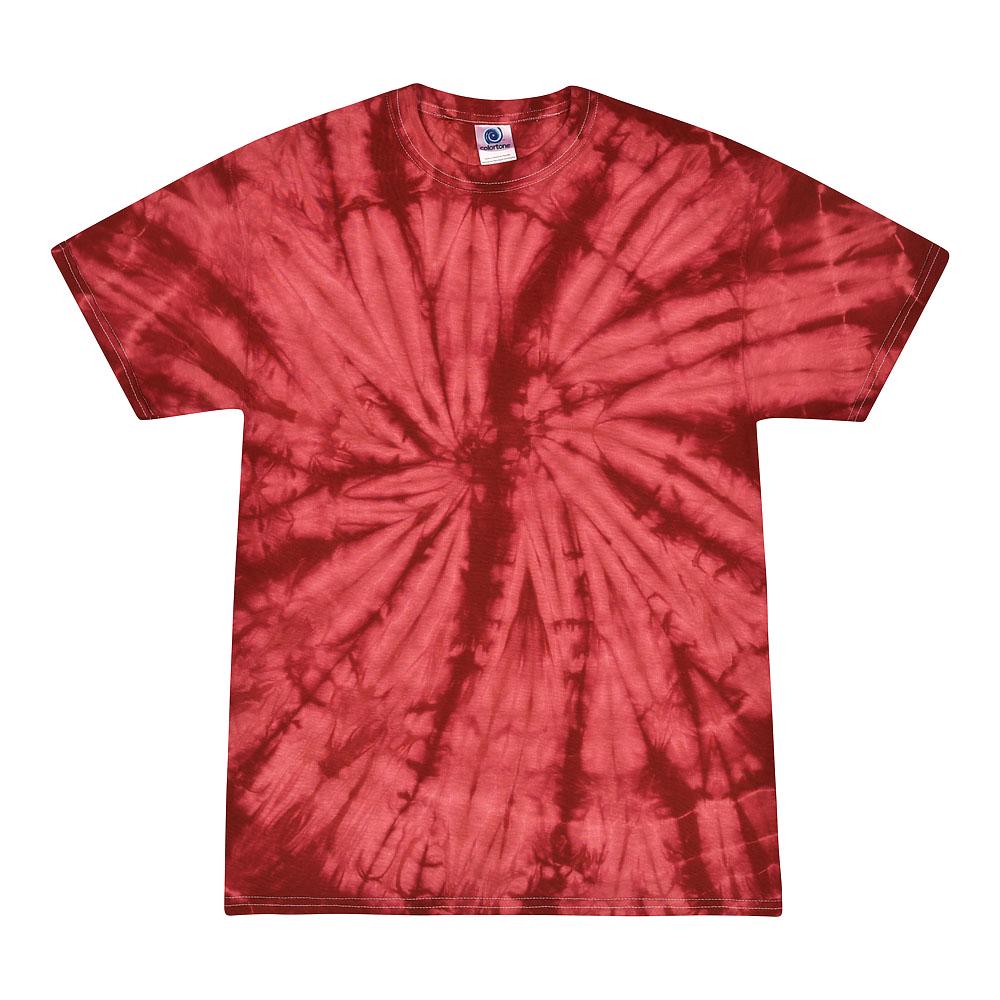 Tie Dye T-Shirt Unisex, Adult & Kids Sizes, Color Red