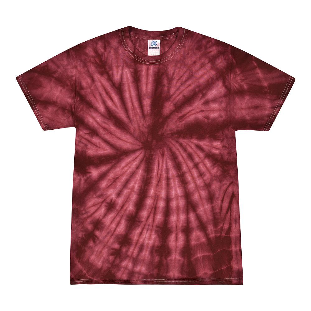 Tie Dye T-Shirt Unisex, Adult & Kids Sizes, Color Red