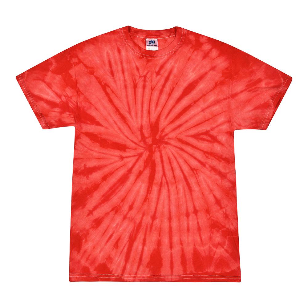 Tie Dye T-Shirt Unisex, Adult & Kids Sizes, Color Red