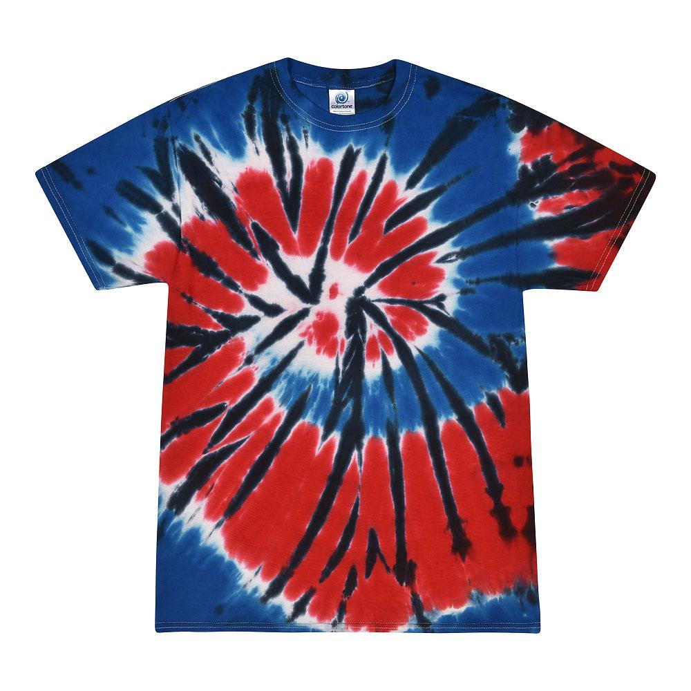 Tie Dye T-Shirt Unisex, Adult & Kids Sizes, Color Red