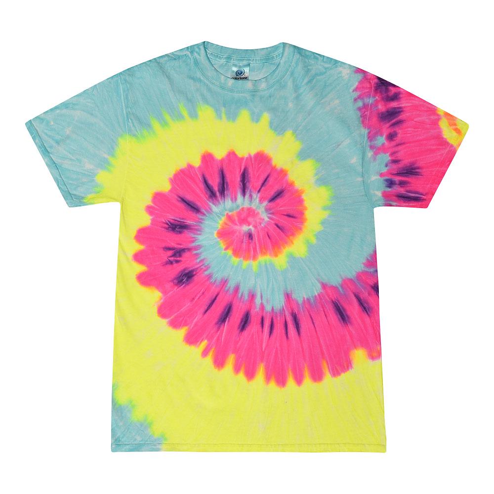 Tie Dye T-Shirt Unisex, Adult & Kids Sizes, Color Yellow