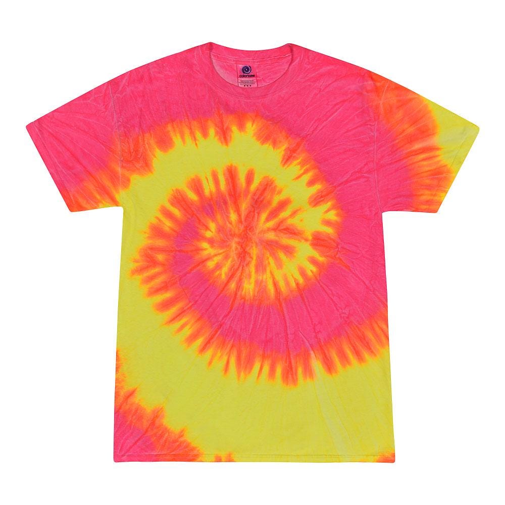 Tie Dye T-Shirt Unisex, Adult & Kids Sizes, Multiple Colors, Cotton