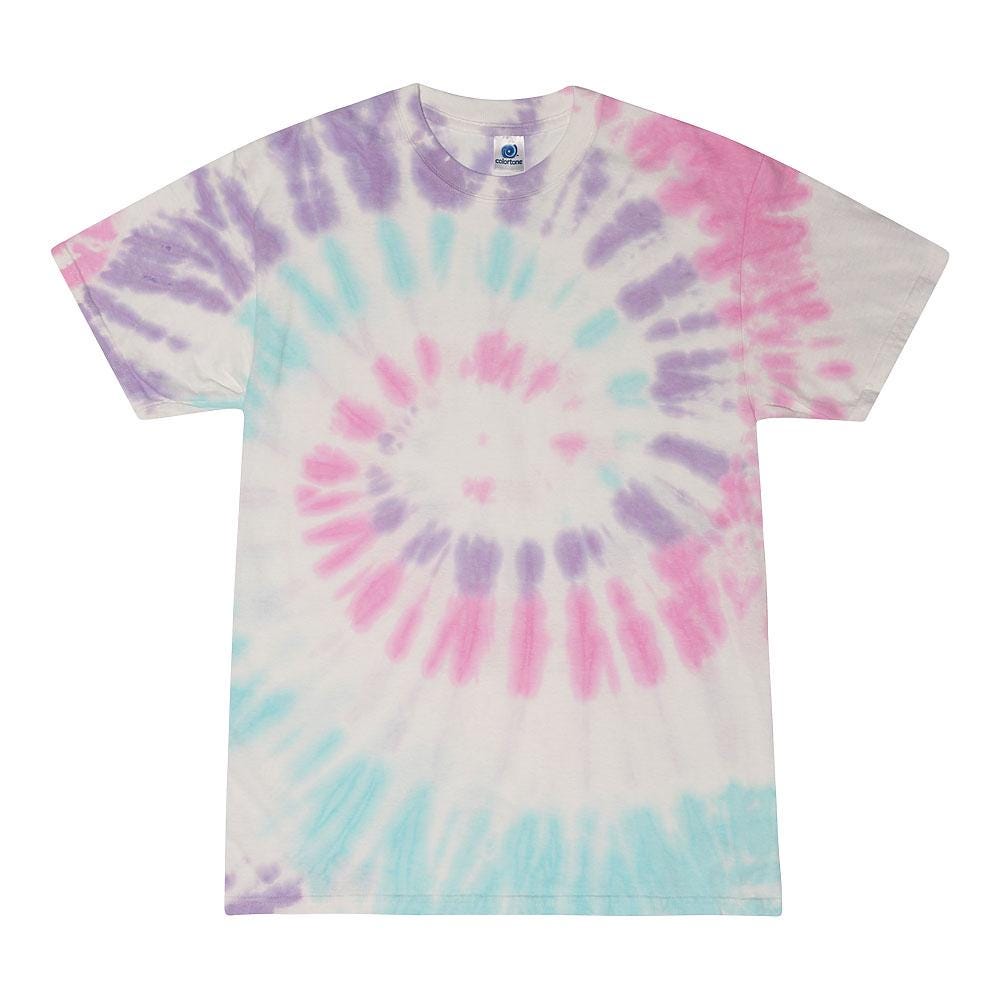 Tie Dye T-Shirt Unisex, Adult & Kids Sizes, Pastel Colors, Cotton