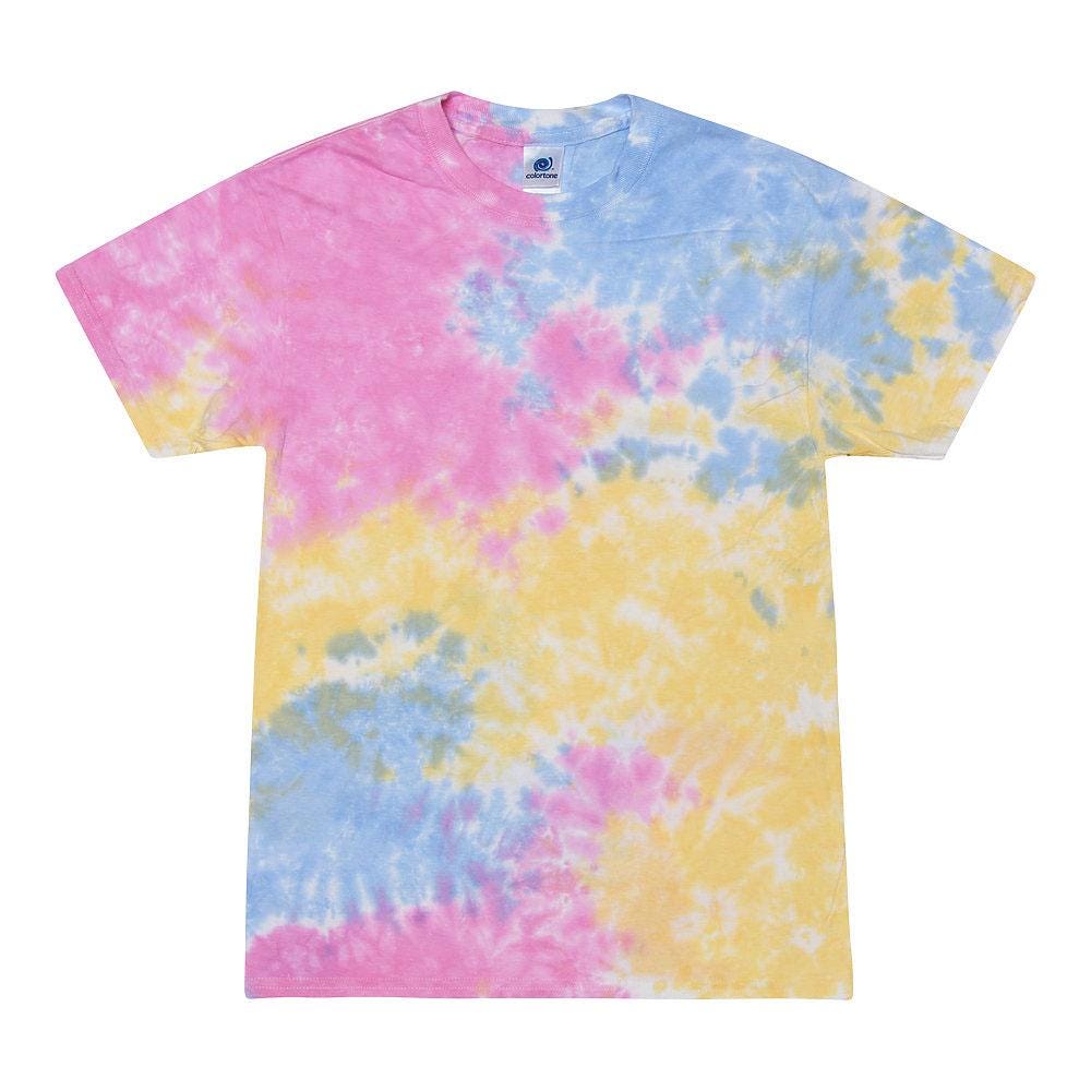 Tie Dye T-Shirt Unisex, Adult & Kids Sizes, Pastel Colors, Cotton