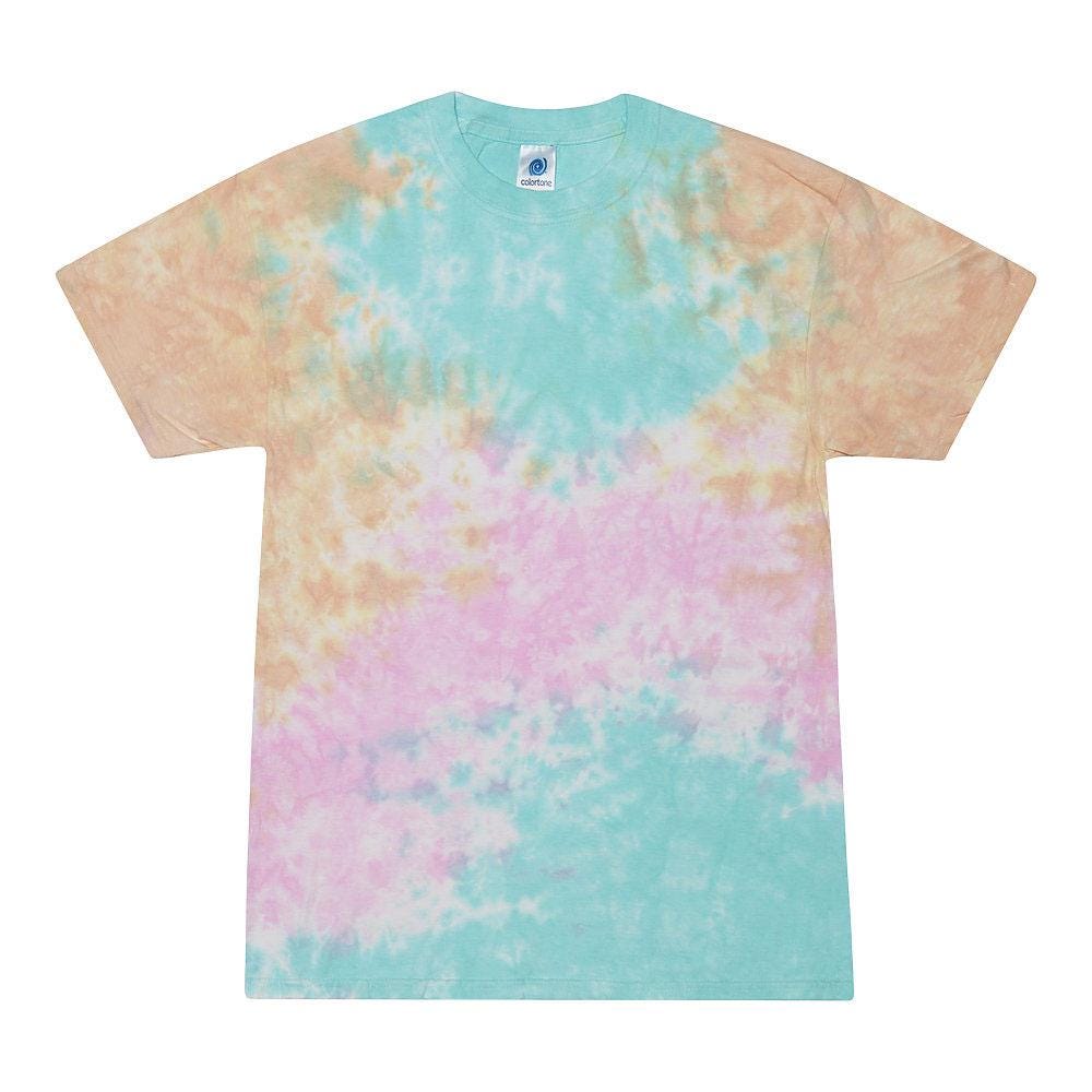 Tie Dye T-Shirt Unisex, Adult & Kids Sizes, Pastel Colors, Cotton