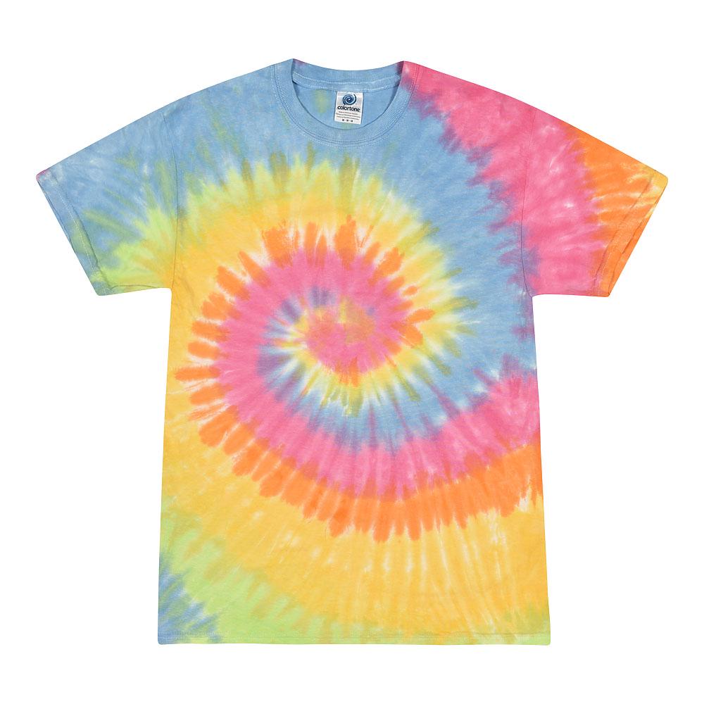 Tie Dye T-Shirt Unisex, Adult & Kids Sizes, Rainbow Style, Multiple Colors