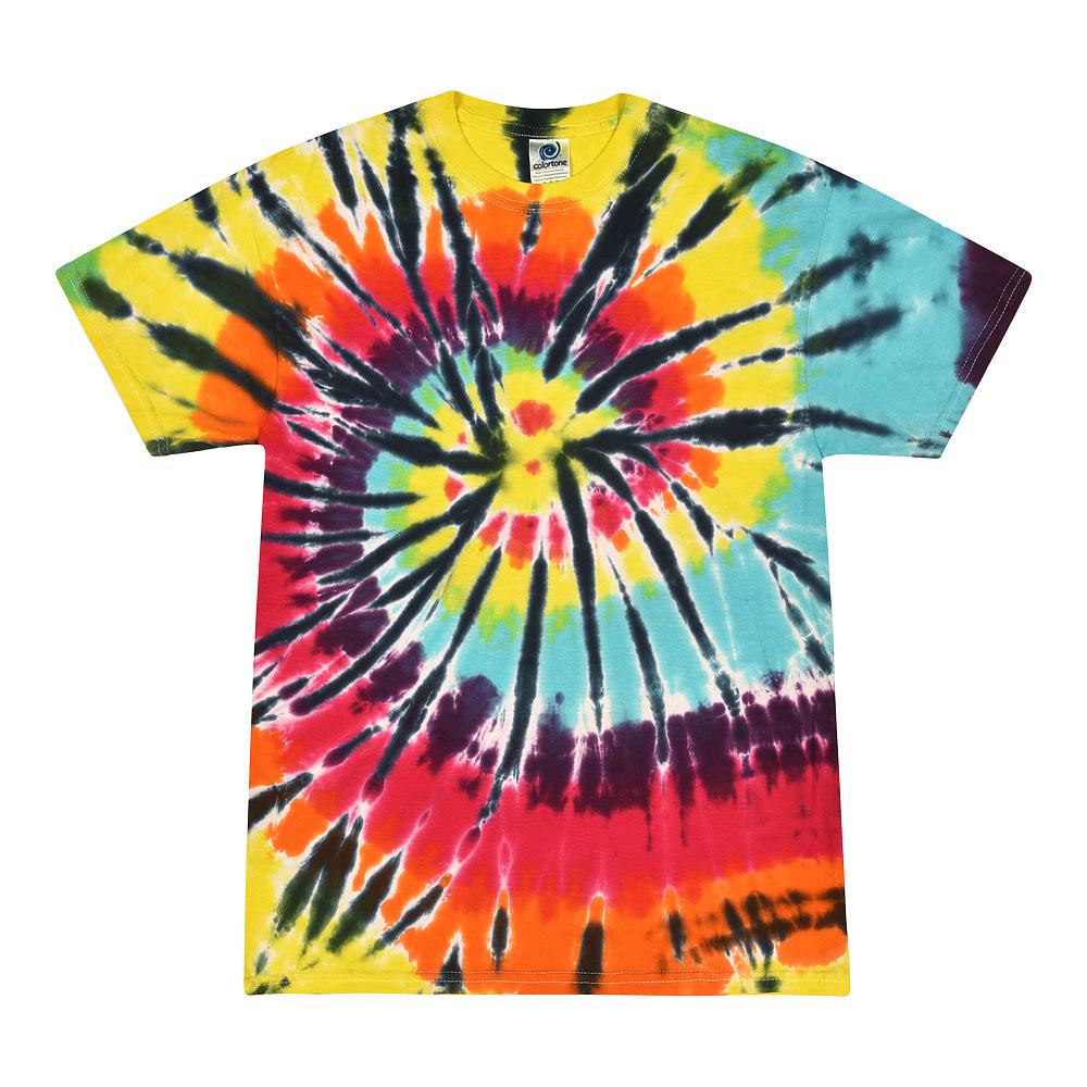 Tie Dye T-Shirt Unisex, Adult & Kids Sizes, Rainbow Style, Multiple Colors