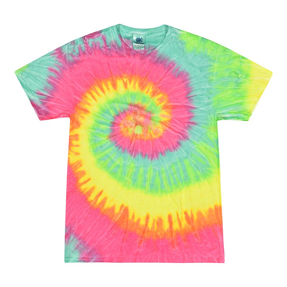 Tie Dye T-Shirt Unisex, Adult & Kids Sizes, Rainbow Style, Multiple Colors