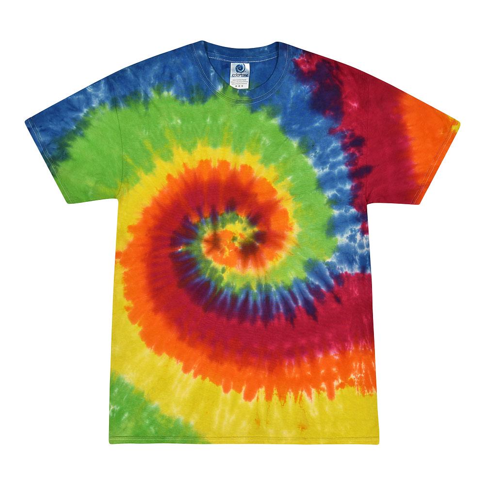 Tie Dye T-Shirt Unisex, Adult & Kids Sizes, Rainbow Style, Multiple Colors