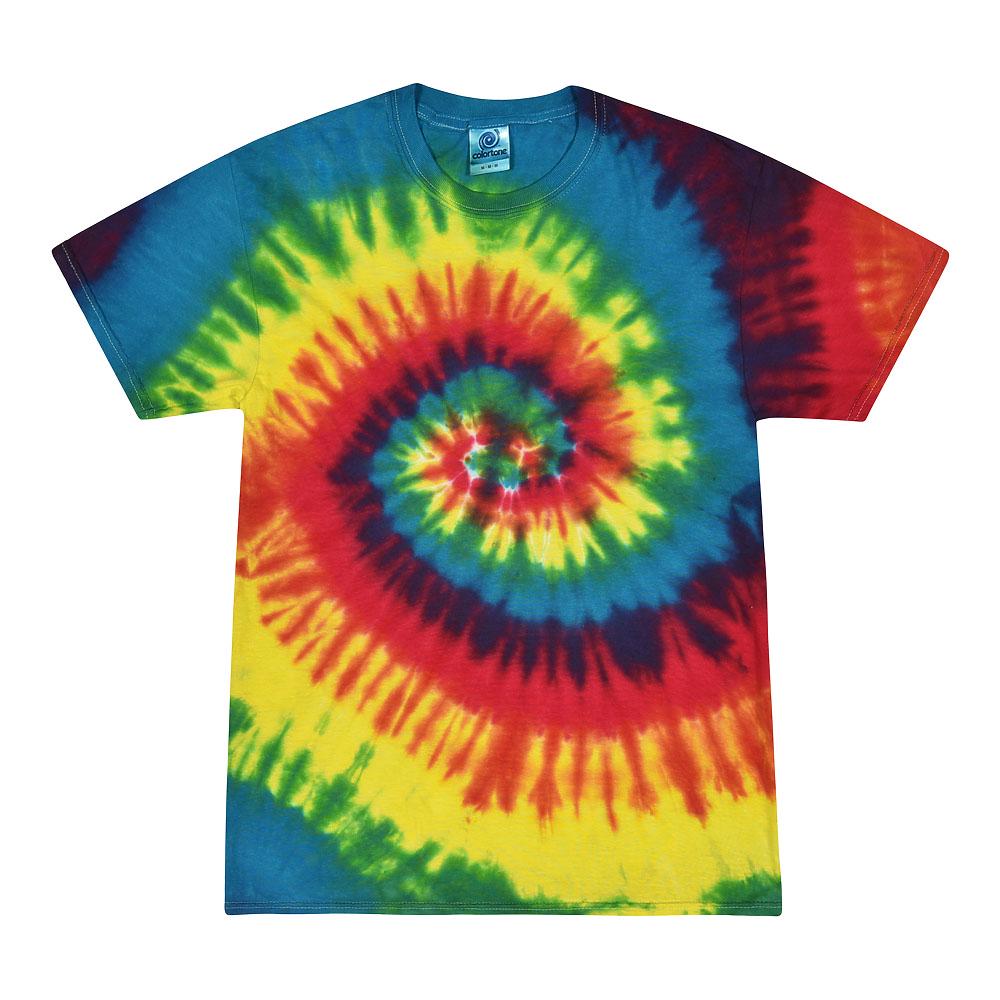 Tie Dye T-Shirt Unisex, Adult & Kids Sizes, Rainbow Style, Multiple Colors