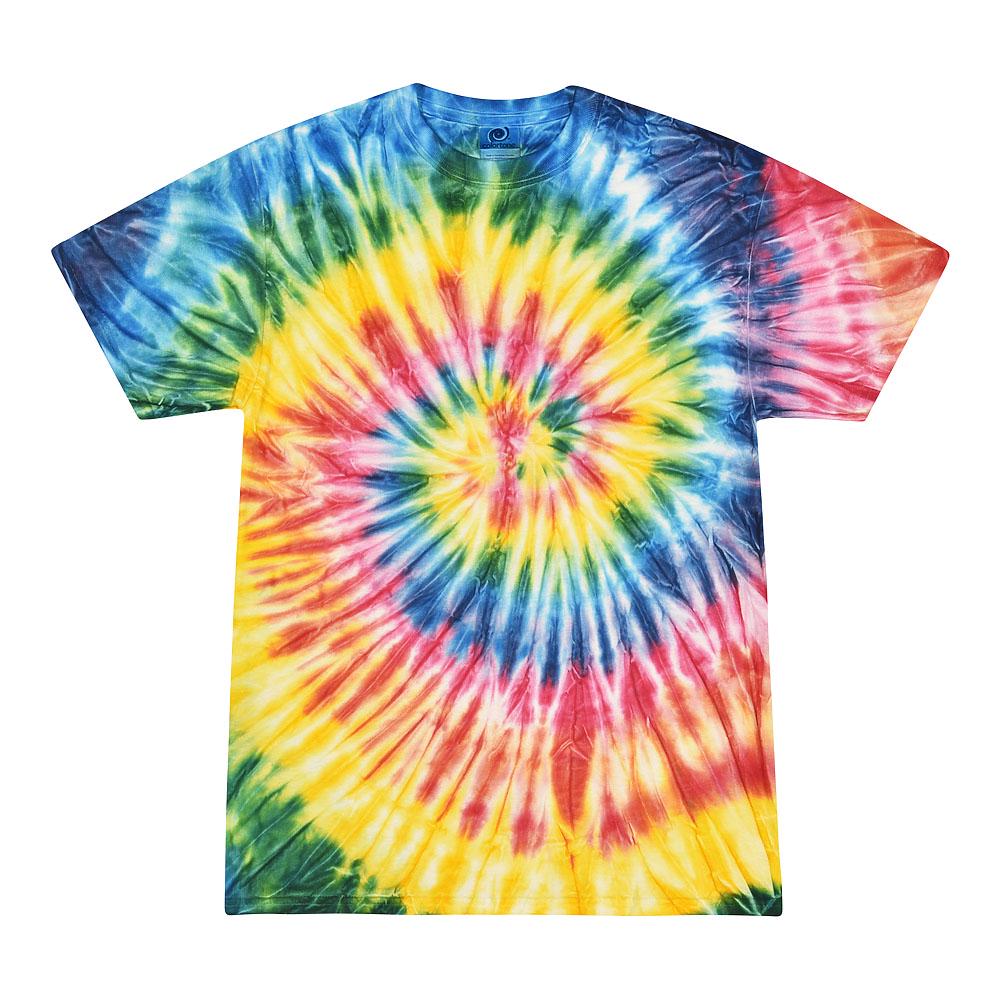 Tie Dye T-Shirt Unisex, Adult & Kids Sizes, Rainbow Style, Multiple Colors