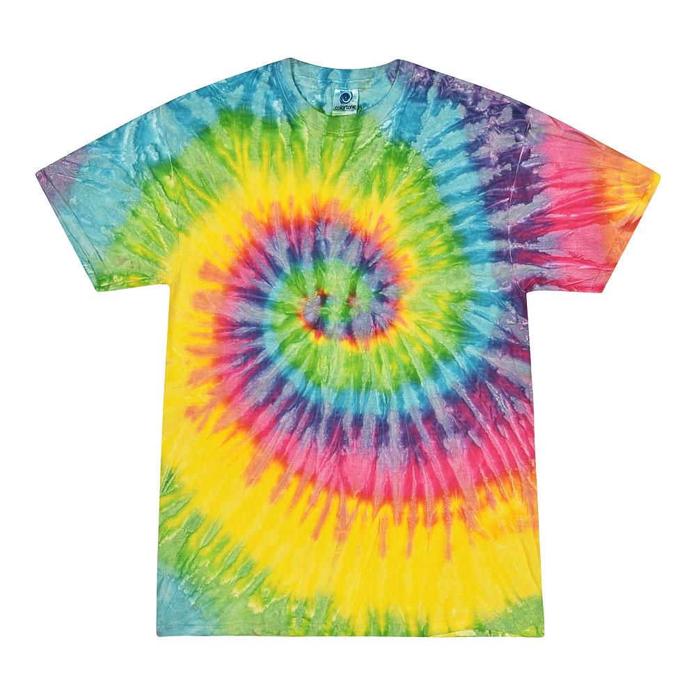 Tie Dye T-Shirt Unisex, Adult & Kids Sizes, Rainbow Style, Multiple Colors