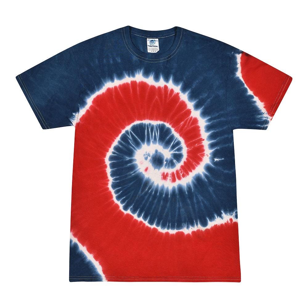 Tie Dye T-Shirt Unisex, Patriotic Models, US Flag, Adult & Kids Sizes, Cotton