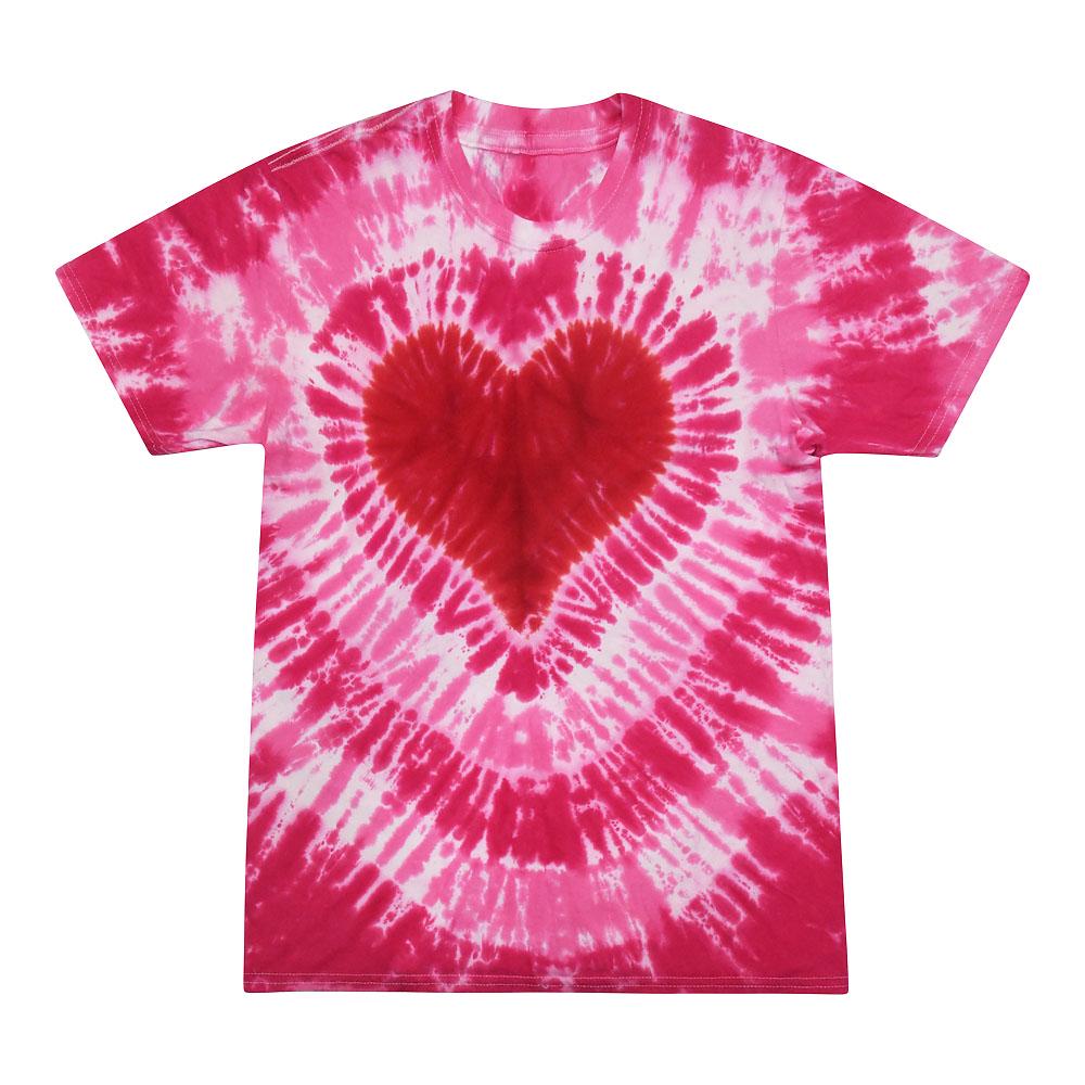 Tie-Dye Tee, Shapes,  T-Shirt Unisex, Adult and Kids Sizes, Pink Ribbon, Heart, Awareness