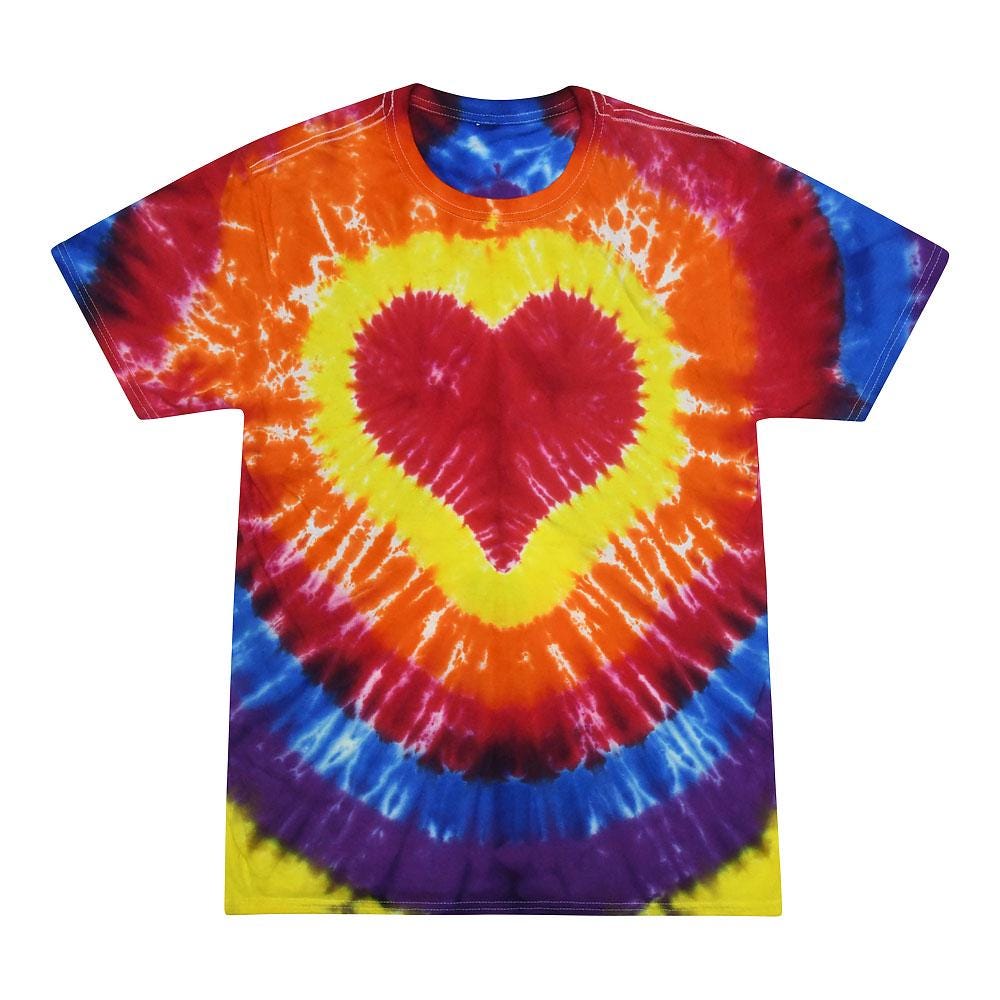 Tie-Dye Tee, Shapes,  T-Shirt Unisex, Adult and Kids Sizes, Pink Ribbon, Heart, Awareness