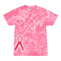 Tie-Dye Tee, Shapes,  T-Shirt Unisex, Adult and Kids Sizes, Pink Ribbon, Heart, Awareness