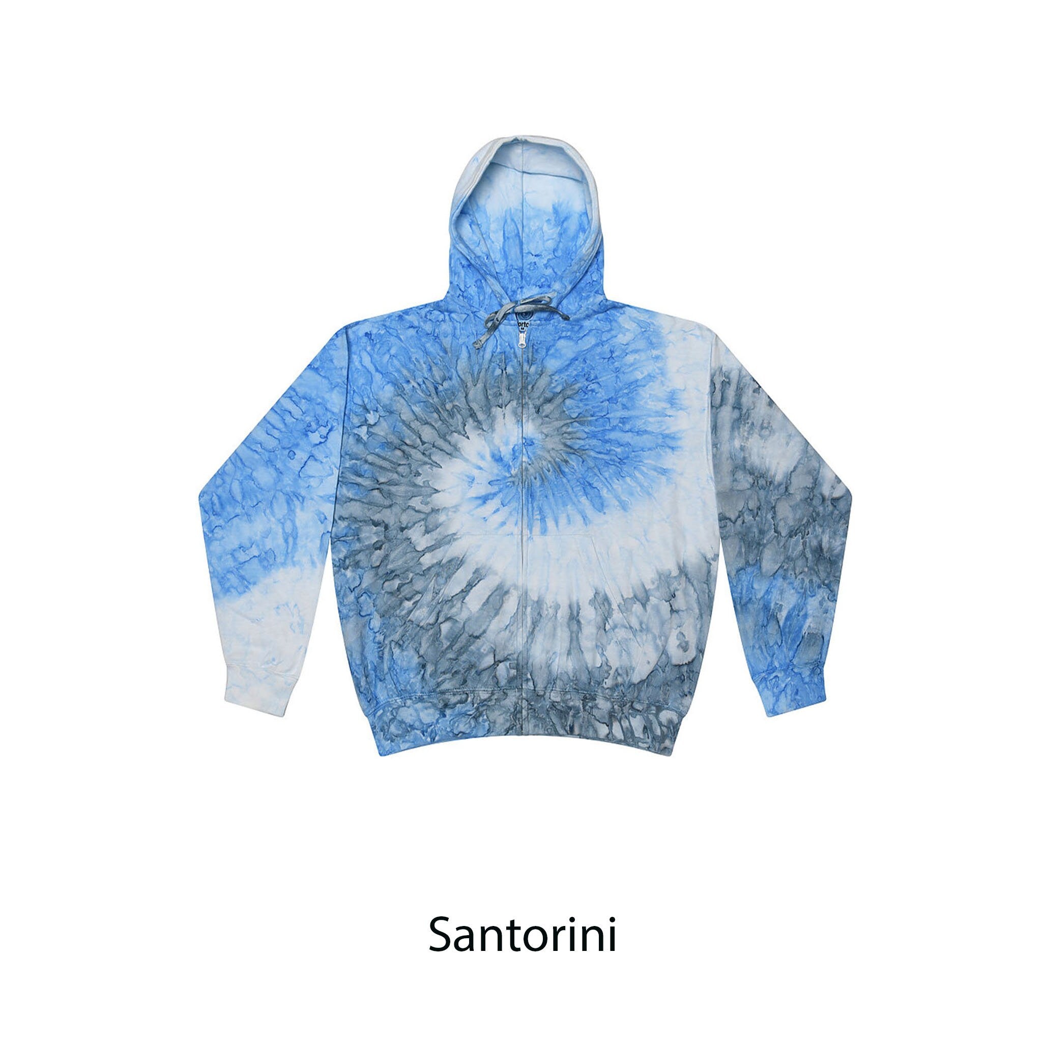 Tie Dye Zip Hoodie  XS, S, M, L, XL, 2X, 3X Cotton 80%, Poly Fleece 20,  Unisex