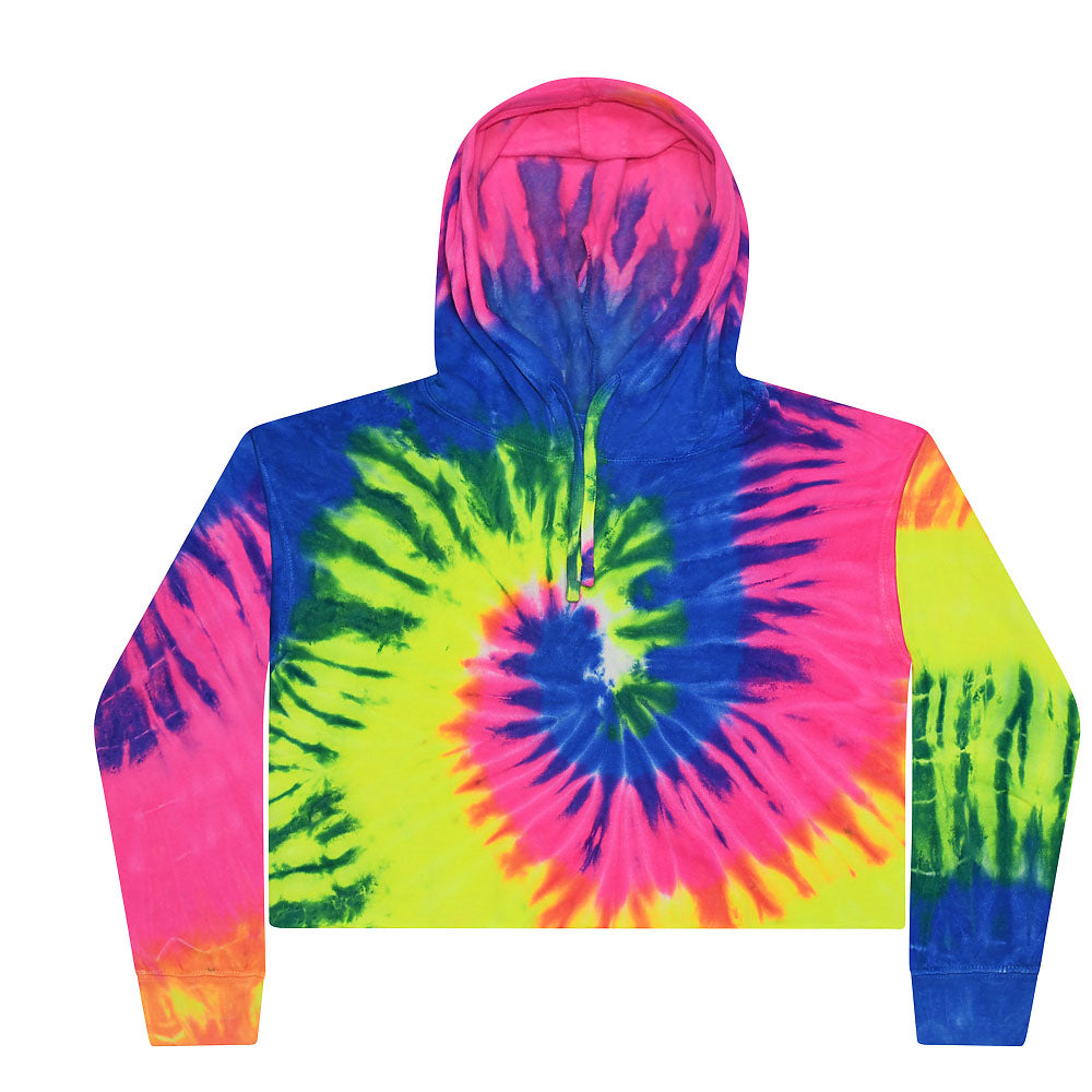 Colortone Tie-Dye Crop Hoodies