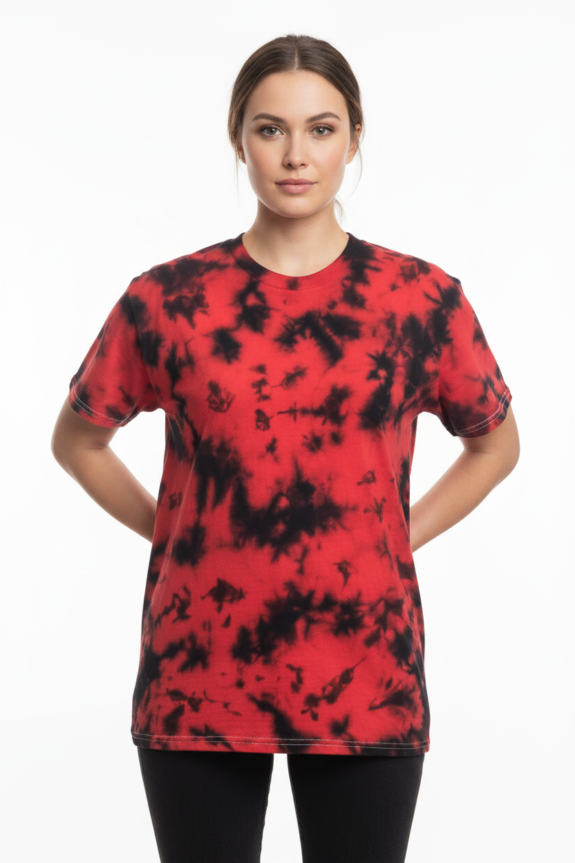 Red Colortone Tie-Dye Tees (Adults & Kids)