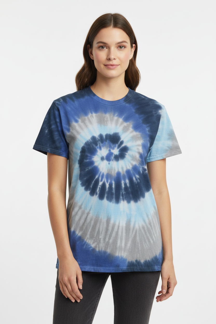 Blue Colortone Tie-Dye Tees (Adults & Kids)
