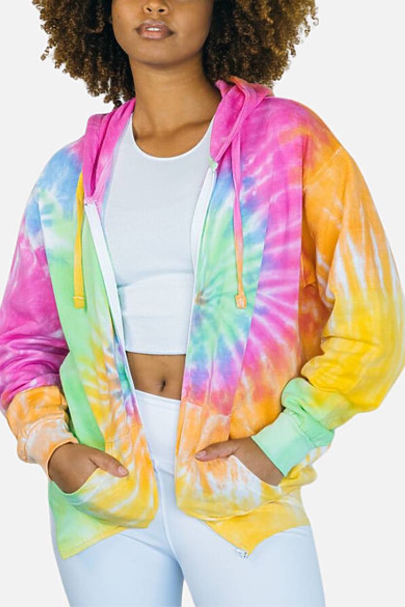 Colortone Tie-Dye Zip Hoodies