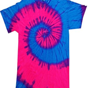 Blue Pink Spiral Tie-Dye T-Shirts