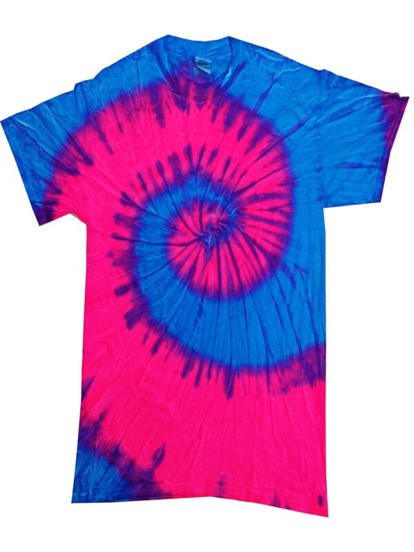 Blue Pink Spiral Tie-Dye T-Shirts